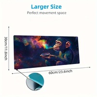 Fumer des singes dans l'univers Cool Élégant PC Gaming Tapis de souris Gamer Tapis Teclado Tapis ergonomique pour ordinateur portable Tapis de bureau 900X400