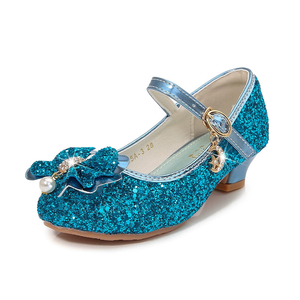 Meisjes hoge hakken lente nieuwe kinderschoenen prinsessenschoenen veelzijdige zachte zool kristallen schoenen voor meisjes optredens lederen schoenen - Product Image 6