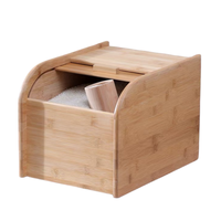 Boîte à pain artisanale en bois personnalisée avec design personnalisé Boîte en bois avec panneau mural pour le rangement de la cuisine