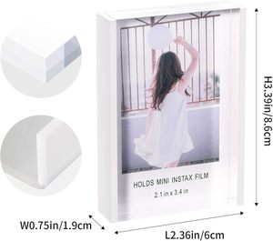 Akrilik Flip Mini fotoğraf kitap masa resim ekran 2x3 inç Polaroid için uygun/Fujifilm kameralar/bts Photocard/flaş araba - Product Image 2