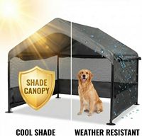 Tente pour chien moderne de luxe extra large, imperméable, légère, pliable, sécurisée, avec structure en acier inoxydable, carrée