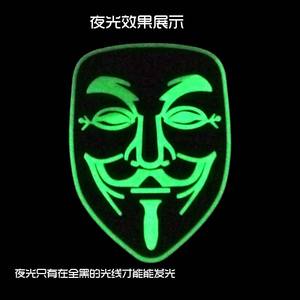 3D нашивка из ПВХ ручной работы, термоклеевая, с изображением маски Вендетты, для головных уборов, сумок, аксессуар для улицы, производство Китай - Product Image 2