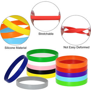 Özel silikon kauçuk bilek bandı promosyon, Logo özel silikon bant şeklinde bilezikler - Product Image 4