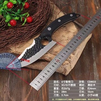 Haute En Acier Au Carbone japonais désossage professionnel ensemble couteau de boucher et l'abattage couteaux avec martelé lame