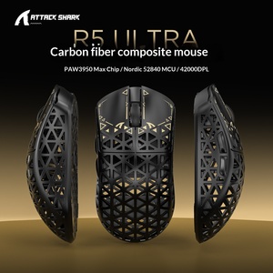 Popular High‑quality Attack Shark R5 Ultra <b>Wireless</b> <b>Mouse</b> Carbon Fiber Shell Lightweight PAW3950 Three Mode 8K Gaming <b>Mouse</b> - Product Image 1