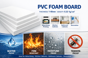 3mm 4mm 5mm 8mm PvcフォームシートPVCフォームボードプラスチックシート壁の装飾、広告、天井パネル用 - Product Image 4