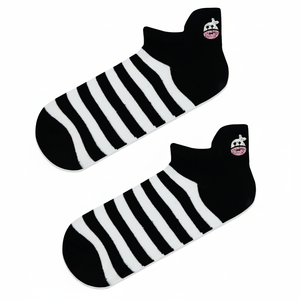 <b>White</b> Thick Circle Pattern Cow Embroidered Ankle <b>Socks</b> Knitted Nylon Simple Floral Character Jacquard Design One Size Daily Use - Product Image 2