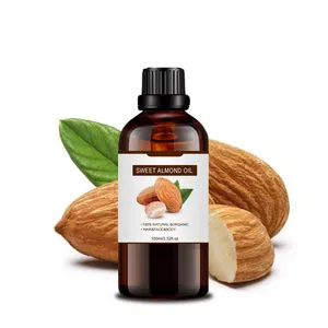 Aceite de almendro dulce puro, producto de belleza, para el cabello corporal, fábrica al por mayor, 100%