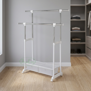 Classic Chrome Minimalist Design Space-Saving Clothes Rack Plastic <b>Drawers</b> Organizer <b>Storage</b> Essential Household Laundry Taiwan - Product Image 3