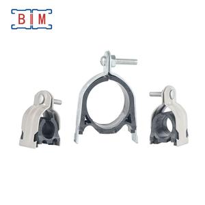 Penjepit Pipa Tipe P dengan Lapisan Bubuk Abu-abu, Penyangga Pipa dengan Karet - Product Image 3