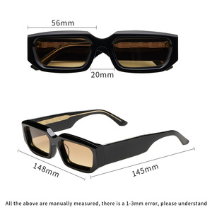 Nouveau Style épais acétate carré pleine jante lunettes <span class=keywords><strong>de</strong></span> <span class=keywords><strong>soleil</strong></span> pour hommes femmes haute qualité polarisé TAC lentille Protection UV Logo personnalisé <span class=keywords><strong>Beige</strong></span> - Product Image 3