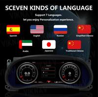 Compteur numérique de tableau de bord de voiture pour Jeep Wrangler 2011-2017 Écran tactile LCD Panneau d'instruments Cockpit virtuel Compteur de vitesse