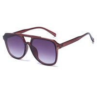 Lunettes de soleil surdimensionnées pour femmes Twooo 2205, nouvelle mode, double pont carré, personnalisées