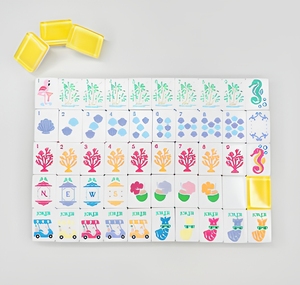 Eleshine ES-MJ94Y Luxury Tropical Palm <b>Garden</b> Theme Mahjong Set 4 Players Durable Ceramic - Product Image 3