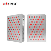 Appareil de luminothérapie rouge ILUXRED personnalisé à jet d'encre argenté, panneau LED haute irradiance 300W 660nm 850nm NIR pour la maison, la salle de sport et le bien-être