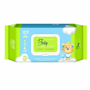 100 Pcs Antibacterial Unscented Hypoallergenic Baby Wet Wipes for Face and Hand Cleaning