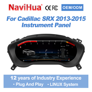 หน้าจอแสดงผลดิจิตอล LCD ขนาด 12.3 นิ้ว สำหรับรถยนต์ Cadillac SRX ปี 2013-2015 ระบบ Linux รองรับ OEM ODM - Product Image 1