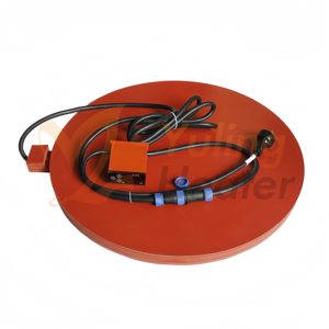 <span class=keywords><strong>Plaque</strong></span> chauffante électrique <span class=keywords><strong>ronde</strong></span> en caoutchouc silicone, base de tambour, coussinet anti-corrosion, isolation professionnelle pour fût de liquide thermique - Product Image 1