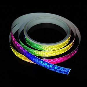 Autocollants de vélo 1cm x 8m, bande réfléchissante fluorescente pour <span class=keywords><strong>vtt</strong></span>, bandes de vélo, cyclisme, bandes de <span class=keywords><strong>vtt</strong></span> pour vélo, casque, moto, Scooter - Product Image 2