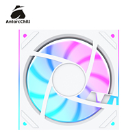 Ventilateur ARGB AntarcChill 120 mm à haut débit d'air, miroir infini latéral central, refroidissement PWM à faible bruit pour ordinateur
