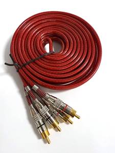 Cable de audio para coche RCA transparente de alta densidad, trenzado, macho a macho, 2R - Product Image 2