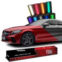 Film de protection de carrosserie automobile en vinyle PET couleur sèche, marron doré, anti-UV/IR, anti-décoloration, anti-rayures, effet satiné, rouleau PPF changeant de couleur