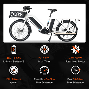 GreenPedel Bicicletta <span class=keywords><strong>Elettrica</strong></span> da Carico per Adulti 500W, Batteria al Litio 48V ad Alta Capacità di Carico, E-bike - Product Image 5
