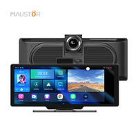 Maustor 10.26 pouces Android 14 Portable sans fil Carplay 6 + 128G 8 Core universel voiture écran intelligent avec Wifi BT TF carte