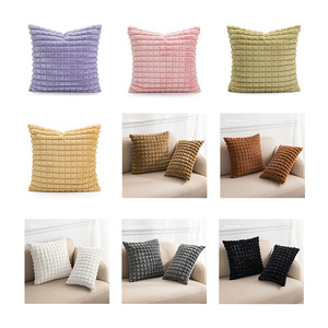 <span class=keywords><strong>Housse</strong></span> de <span class=keywords><strong>Coussin</strong></span> Moderne en Velours Doux Couleur Unie pour Canapé de Salon, Vente en Gros - Product Image 2