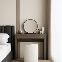 Coiffeuse moderne personnalisée avec miroir, commode en bois à tiroirs et petit meuble de rangement pour chambre à coucher, hôtel et salon