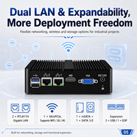 Computadora Industrial Personalizada OEM ODM con Enfriamiento Pasivo, Doble LAN, USB, COM, HD, VGA, Almacenamiento Opcional para Sistemas de Automatización
