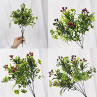 Décorations de Noël artificielles de 41,5 cm : Baies et verdure en vrac pour fêtes, mariages et événements saisonniers