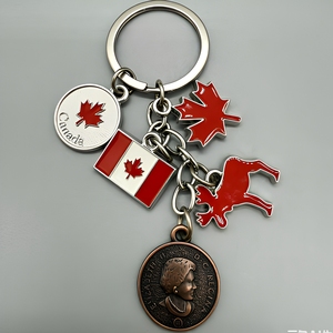 Porte-clés personnalisé en métal avec plusieurs breloques sur le thème du tourisme <span class=keywords><strong>Finlande</strong></span> Dubaï, souvenirs touristiques des villes de Lapland et Venise - Product Image 5