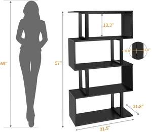 Étagère à livres en bois, meuble de sol, bibliothèque, table à bandes dessinées, bibliothèques italiennes, étagère industrielle noire pour la cuisine et le salon - Product Image 5