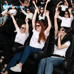ใหม่ล่าสุดที่น่าตื่นเต้นรถไฟเหาะลบโรงภาพยนตร์สวนสนุก3d 4d 5d Cinema 7D Cinema 9D Cinema Chair Simulator