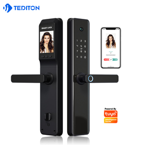 Serratura Intelligente Tuya Wifi <span class=keywords><strong>per</strong></span> Casa e Cancello, Serratura Esterna <span class=keywords><strong>Smart</strong></span> <span class=keywords><strong>per</strong></span> Porte in Alluminio/Legno/Metallo, Maniglia Senza Chiave <span class=keywords><strong>per</strong></span> Camera da Letto con Riconoscimento Oculare - Product Image 1
