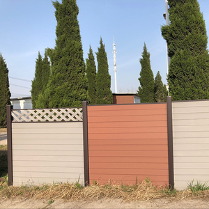 Treillis composite extérieur résistant aux UV populaire clôtures bon marché en plastique <span class=keywords><strong>bois</strong></span> WPC Grain de <span class=keywords><strong>bois</strong></span> Surface Angleterre clôture de maison - Product Image 5