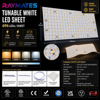 Panneau LED flexible bicolore à visser pour intérieur, type ODM OEM UL, feuille LED DC24V 2700K+6500K, découpe 2 LED pour comptoir