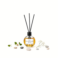 Bouteille diffuseur en verre rond transparent 150 ml, flacon vide pour parfum, décoration intérieure, aromathérapie, huiles essentielles