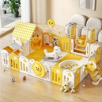 Parc pour bébé pliable en plastique moderne, modèle transfrontalier, avec pliage facile et espace interactif parent-enfant