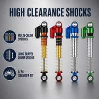 Supports d'amortisseurs avant en métal anodisé, support de récepteur, pièces de mise à niveau pour voiture RC, adaptés aux accessoires de Crawler 1/24