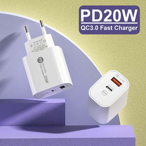 อะแดปเตอร์ชาร์จ USB แบบ20W ปลั๊กแบบยุโรปอเมริกา QC3.0อะแดปเตอร์ชาร์จเร็วสำหรับ iPhone 15 14 13 12 11 - Product Image 6