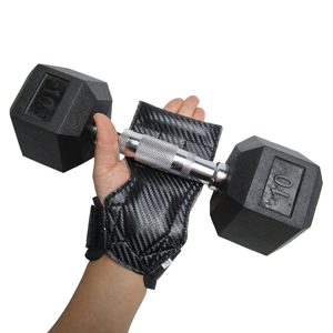Custom Carbon Leder Gewichtheben Handgriffe/Fitness studio Griffe/Lifting Pad mit Handgelenk wickel Fitness Griffe für Kettle bell - Product Image 3