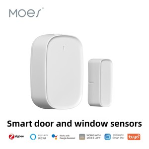 Sensor Magnetik Pintu & Jendela Graffiti Smart Home ZigBee dengan Tampilan Aplikasi <span class=keywords><strong>Alarm</strong></span> Keamanan Nirkabel Tanpa Kamera Baterai CR2032 3V - Product Image 1