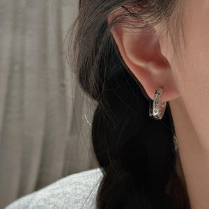 Pendientes de Plata de Ley S925 con Diseño de Estrella, Aros Sencillos, Modernos, Estilo Americano Vintage, Dulces, Geniales y Elegantes - Product Image 2