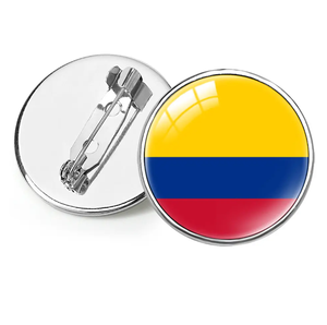 Broche rétro drapeau de la Colombie, épinglette, broche pays du monde, cadeau fantaisie, souvenir pour les voyageurs et les amoureux, cadeau pour les fans de club de football, personnalisable - Product Image 1