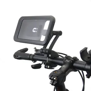 En iyi satıcı uzun Arms 360 rotasyon ayarlanabilir manyetik bisiklet Smartphone cep telefon tutucu için su geçirmez motosiklet