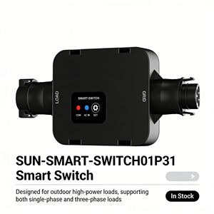 สวิตช์ควบคุมพลังงานอัจฉริยะไร้สาย LoRa รุ่น SUN-SMART-SWITCH01P3 ตัวควบคุมโหลดโซลาร์เซลล์ พร้อมอุปกรณ์ที่ใช้งานร่วมกับ Deye Cloud - Product Image 2