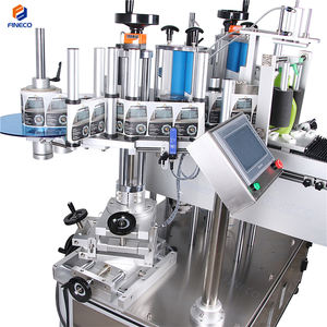 Machine d'étiquetage semi-automatique <span class=keywords><strong>FINECO</strong></span> pour bouteilles carrées transparentes, étiqueteuse à deux côtés - Product Image 4