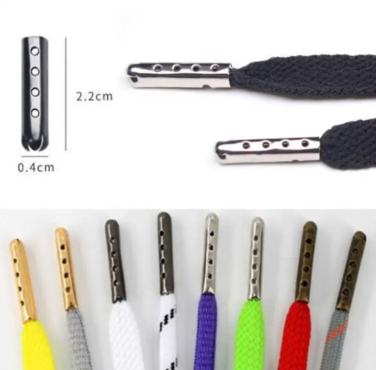 WYSE personnalisé métal lacets conseils tête bricolage métal aglets balle en forme d'aglet conseils pour Sneaker sweats à capuche pantalons de plage cordon de serrage